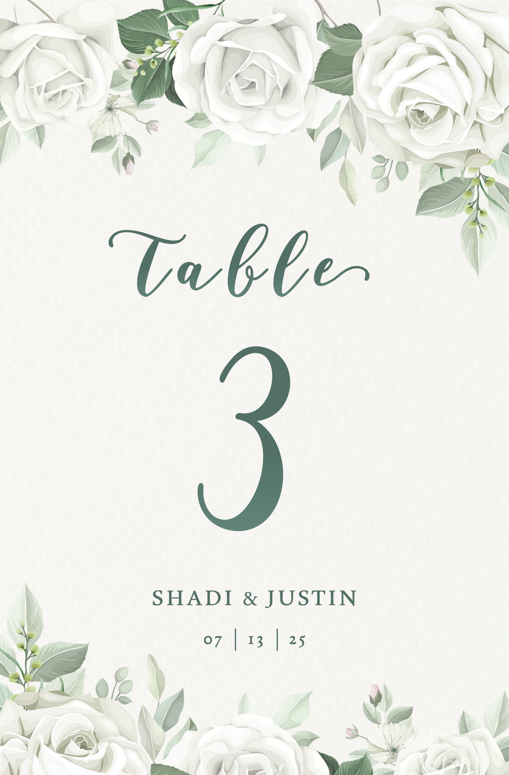 Table sign 3