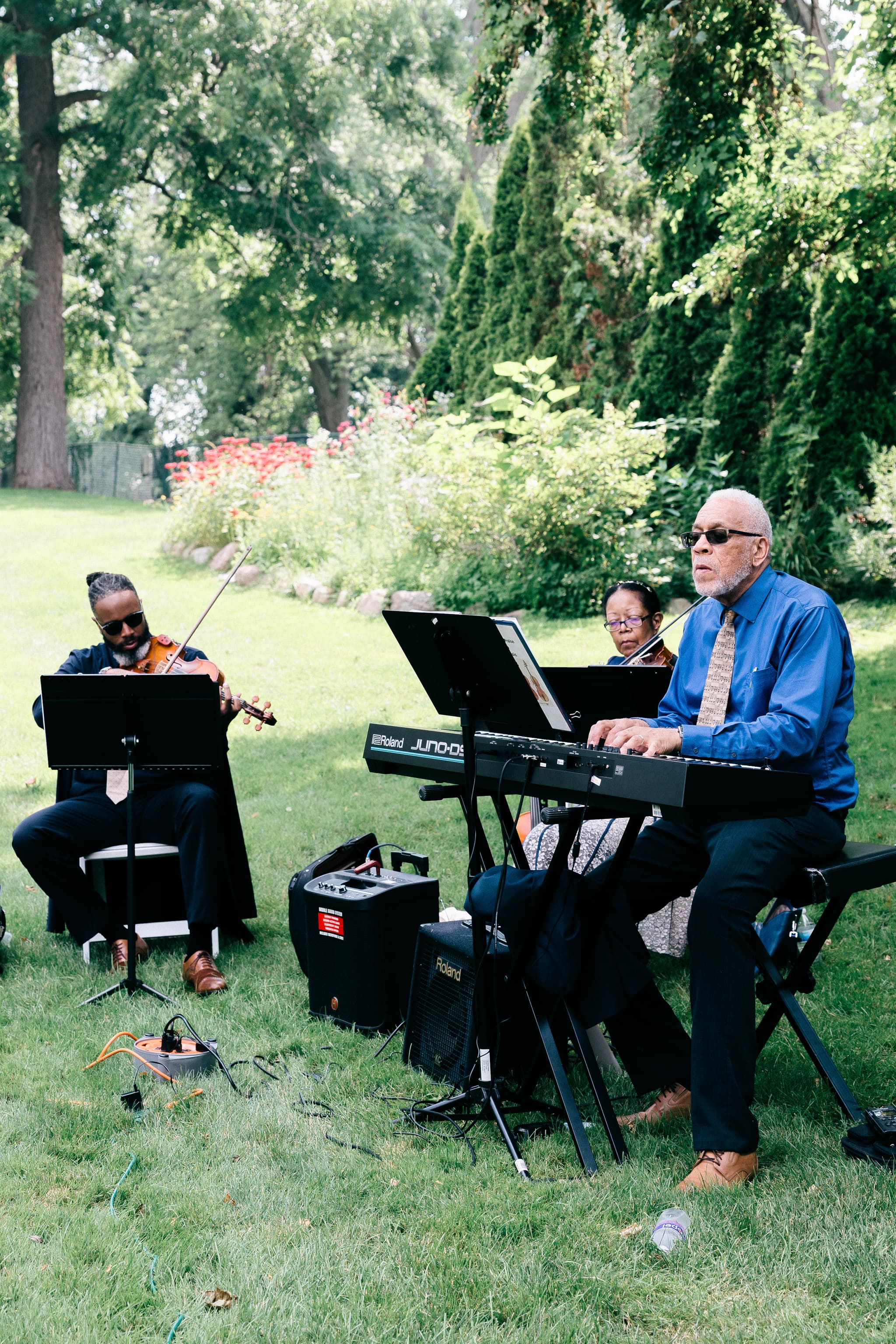 The Walls family performing at the ceremony